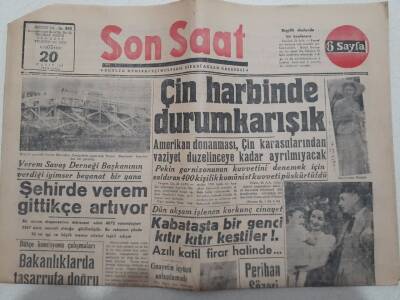 Son Saat Gazetesi 20 Kasım 1948 - Çin Harbinde Durum Karışık GZ71626 - 1