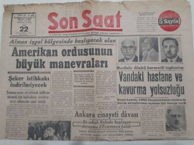 Son Saat Gazetesi 22 Haziran 1948 - Amerikan Ordusunun Büyük Manevraları GZ71610 - 1