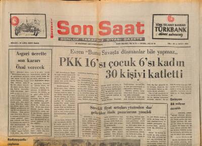 Son Saat Gazetesi 22 Haziran 1987 - Türkiyede Kan Üreten Merkezlerin Açılması İsteniyor GZ117318 - 1