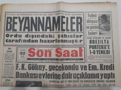 Son Saat Gazetesi 22 Nisan 1963 - Brezilya Portekize 1 - 0 Yenildi Pele Sevinemedi GZ71609 - 1
