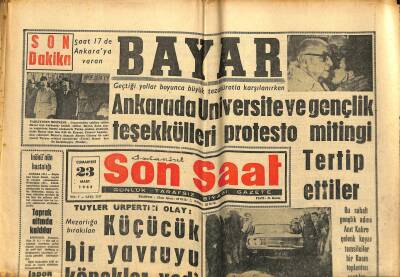 Son Saat Gazetesi 23 Mart 1963 - Kim Novak Muhafız Nezaretinde - Edirne Treni Yoldan Çıktı GZ122241 - 1