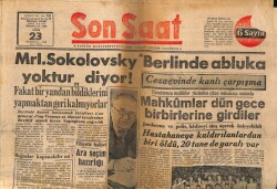 Son Saat Gazetesi 23 Temmuz 1948 - Boğazlar Kapanabilir mi? GZ71355 - 2