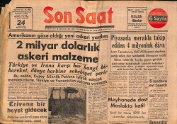 Son Saat Gazetesi 24 Mart 1949 - Türkiye Ve İrana Askeri Hareket Dünya Harbine Sebebiyet Verir GZ71069 - 1