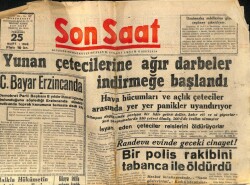 Son Saat Gazetesi 25 Mart 1948 - Yunan Çetecilere Ağır Darbeler İndirilmeye Başlandı GZ71393 - 1