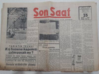 Son Saat Gazetesi 25 Ocak 1948 - Kış Bu Sene Yok Yok Oduncular Şikayetçi GZ71607 - 1