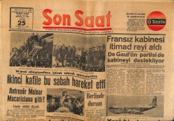 Son Saat Gazetesi 25 Temmuz 1948 - De Gaül ün Partisi Kabineyi Destekliyor GZ71351 - 1