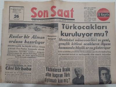 Son Saat Gazetesi 26 Ekim 1948 - Türk Ocakları Kuruluyormu? GZ71632 - 1