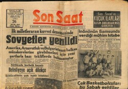 Son Saat Gazetesi 26 Eylül 1947 - Milletler Arası Kuvvet Denemesinde Sovyetler Yenildi GZ71345 - 1