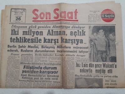 Son Saat Gazetesi 26 Haziran 1948 - İki Milyon Alman Açlık Tehlikesi İle Karşı Karşıya GZ71603 - 1