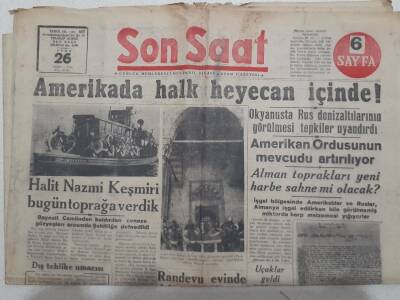 Son Saat Gazetesi 26 Mart 1948 - Halit Nazmi Keşmiri Bugün Toprağa Verdik GZ71634 - 1
