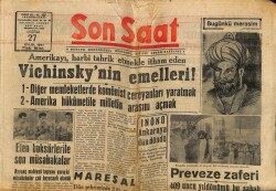 Son Saat Gazetesi 27 Eylül 1947 - Mareşal Fevzi Çakmak Şehrimizi Ziyaret Etti GZ71346 - 2