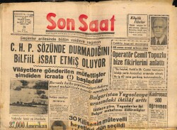 Son Saat Gazetesi 28 Şubat 1950 - Operatör Cemil Topuzlu Fikirlerini Anlattı GZ71367 - 1