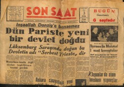 Son Saat Gazetesi 3 Ekim 1946 - Japonlarda Atom Bombası Yapmışlar GZ71380 - 2