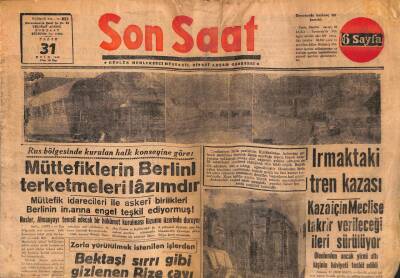 Son Saat Gazetesi 31 Ekim 1948 - Ruslar Almanyayı Temsil Edecek Hükümet Kurulmasını İstiyor GZ71057 - 2