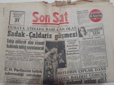 Son Saat Gazetesi 31 Mart 1948 - Hitlerin Çıplak Dans Eden Baldızı Uğruna Bir Diplomat İntihar Etti GZ71640 - 1