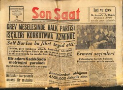 Son Saat Gazetesi 31 Ocak 1959 - Ermeniler Piskoposlardan Patrik Seçecek GZ71344 - 2