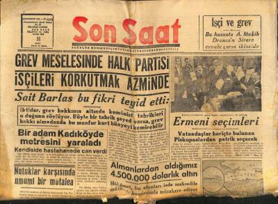 Son Saat Gazetesi 31 Ocak 1959 - Ermeniler Piskoposlardan Patrik Seçecek GZ71344 - 1