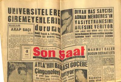 Son Saat Gazetesi 4 Kasım 1961 - Mahmut Baler Bugün Beraat Etti GZ79301 - 1