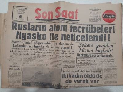 Son Saat Gazetesi 6 Kasım 1948 - Rusların Atom Tecrübeleri Fiyasko İle Neticelendi GZ71628 - 1