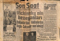 Son Saat Gazetesi 7 Ekim 1947 - Vichinskynin Hezeyanları GZ71074 - 1