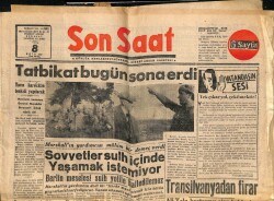 Son Saat Gazetesi 8 Ekim 1948 - Sovyetler Sulh İçinde Yaşamak İstemiyor GZ71374 - 1