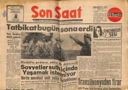Son Saat Gazetesi 8 Ekim 1948 - Yahudiler Araplarla Uzlaşabilir GZ71375 - 1