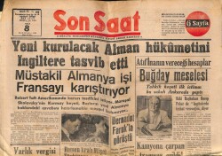 Son Saat Gazetesi 8 Haziran 1948 - Müstakil Almanya İşi Fransayı Karıştırıyor GZ71392 - 2