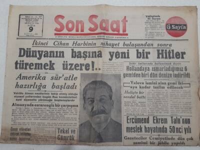 Son Saat Gazetesi 9 Mayıs 1948 - Dünyanın Başına Yeni Bir Hitler Türemek Üzere GZ71643 - 1