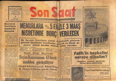 Son Saat Gazetesi 9 Şubat 1950 - Mısır Kralı Evleniyor - Aya Seyehat Tam 4 Gün Sürecekmiş GZ119259 - 1