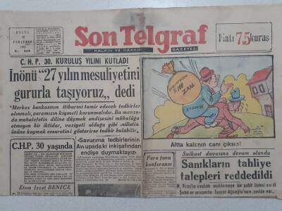 Son Telgraf Gazetesi - 10 Eylül 1953 - İnönü 27 Yılın Mesuliyetini Gururla Taşıyoruz Dedi GZ112729 - 1