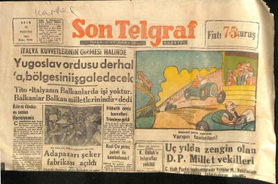 Son Telgraf Gazetesi 12 Ekim 1953 - Santur Davasında İki Konservatuar Arasında Geniş Görüş Ayrılığı ! GZ115426 - 1