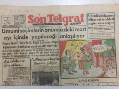 Son Telgraf Gazetesi 15 Ağustos 1953 - Adnan Menderes Bursaya Gidiyor GZ52431 - 1