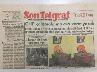 Son Telgraf Gazetesi 18 Aralık 1953 - CHP Çalışmalarına Ara Vermeyecek GZ52445 - 1