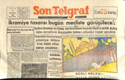 Son Telgraf Gazetesi 23 Aralık 1953 - DP Grubunda Ticaret Bakanı İtham Edildi GZ115439 - 1