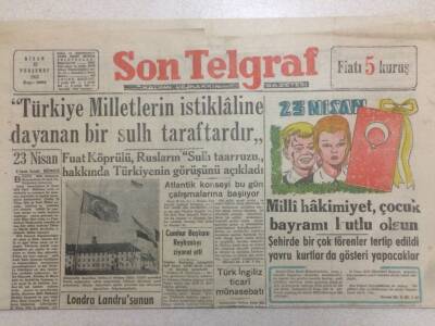Son Telgraf Gazetesi 23 Nisan 1953 - Vergi Kaçakçısı 160 Firma GZ52434 - 1