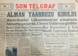 Son Telgraf Gazetesi 24 Aralık 1944 - Alman Taarruzu Kırıldı.. Rus Kuvvetleri Yeni Taarruza Başladı GZ71078 - 2