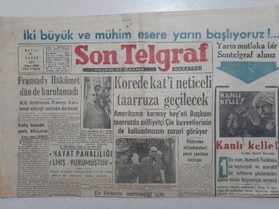 Son Telgraf Gazetesi - 24 Mayıs 1953 - Korede Kati Neticeli Taarruza Geçilecek GZ112755 - 1
