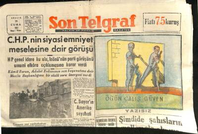 Son Telgraf Gazetesi 25 Aralık 1953 - Celal Bayarın Amerika Seyehati GZ115438 - 1
