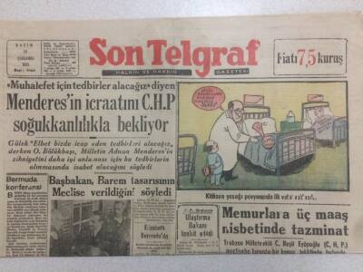 Son Telgraf Gazetesi 25 Kasım 1953 - Menderesin İcraatını CHP Bekliyor GZ52440 - 1