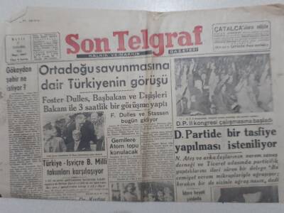 Son Telgraf Gazetesi - 27 Mayıs 1953 - Ortadoğu Savunmasına Dair Türkiyenin Görüşü GZ112745 - 1