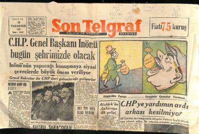 Son Telgraf Gazetesi 28 Aralık 1953 - Şükrü Saraçoğlu Dün Vefat Etti GZ115433 - 1