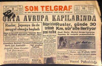 Son Telgraf Gazetesi 3 Ocak 1944 - Rauf Orbayın Seyahati Ve Türkiyeye Gelen Harp Malzemesi - Berlin , 3 Gündür Hâlâ Yanıyor ! GZ125342 - 1