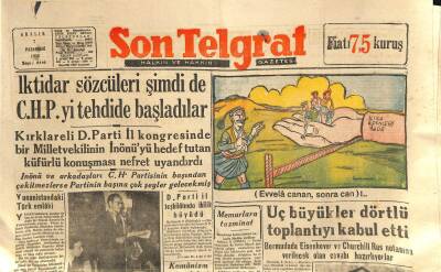Son Telgraf Gazetesi 7 Aralık 1953 - Tahranda Yeniden Nümayişler Yapıldı GZ115435 - 1