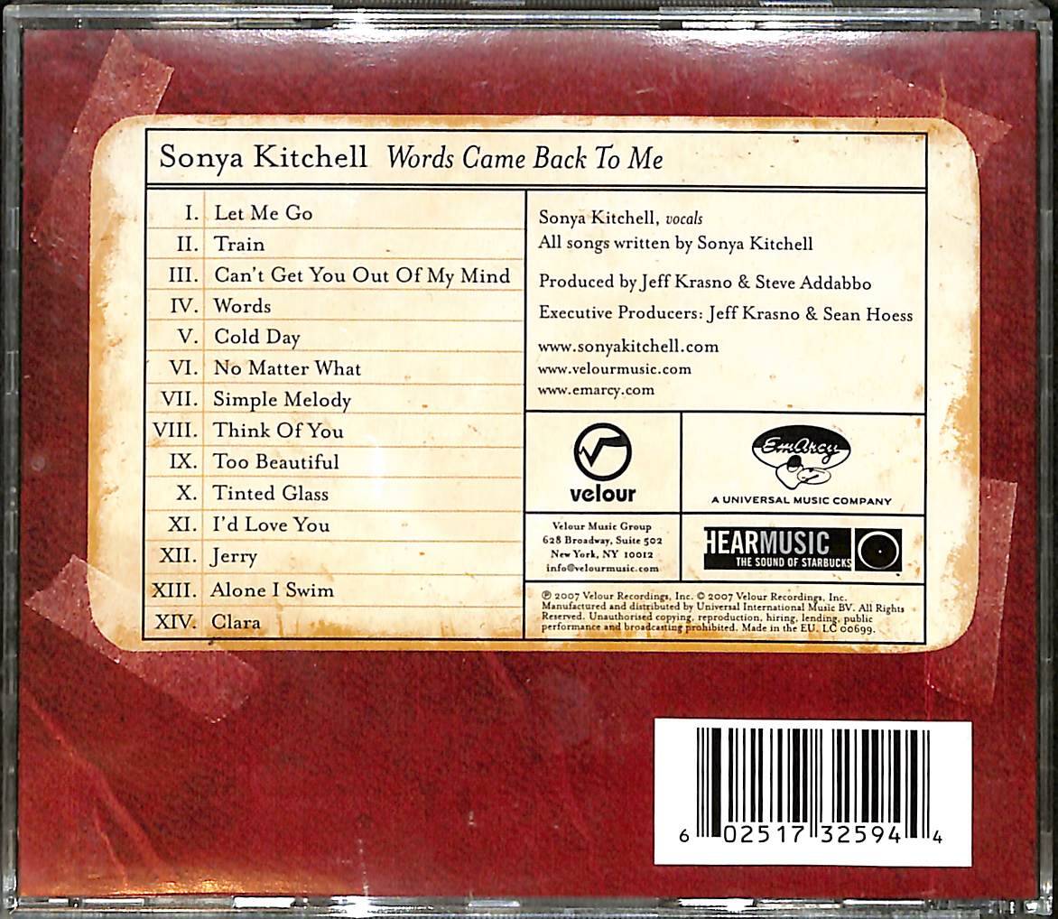 Sonya Kitchell - Words Came Back To Me CD (İkinci El) CD4401 - 2