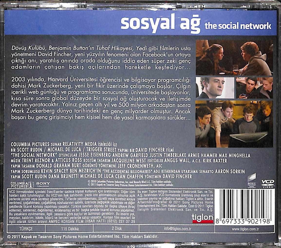 Sosyal Ağ - The Social Network (2010) Orjinal VCD Film VCD28380 - 2