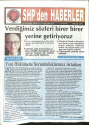 Sosyal Demokrat Halkçı Partisi Sayı 16 1 Ocak 1992 NDR83236 - Gökçekoleksiyon