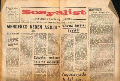 Sosyalist Düşünce Ve Davranış Gazetesi 30 Mayıs 1967 - Menderes Neden Asıldı ? GZ117341 - 1