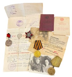 Sovyet Rusya 1940s Madalya Lotu Sahipleri ve Sertifikaları MVM2186 - Gökçekoleksiyon