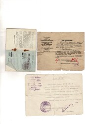 1939-1945 Sovyetler Birliği Askerî Kimlik, Muharebe Belgesi ve Madalyaları Eksiksiz Tarihî Koleksiyon Lotu MVM2186 - 9