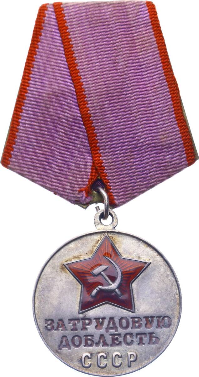 Sovyet Rusya Emek Cesareti Gümüş Mineli Madalya *SERTİFİKALI* - For Labor Valor MVM2021 - 1